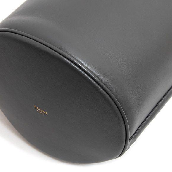 Celine Bucket 2way Shoulder Handbag Crossbody Calfskin Black - Picture 9 of 10